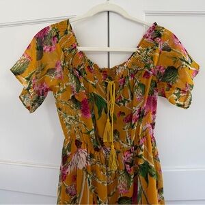 Boohoo Yellow Floral Maxi Dress